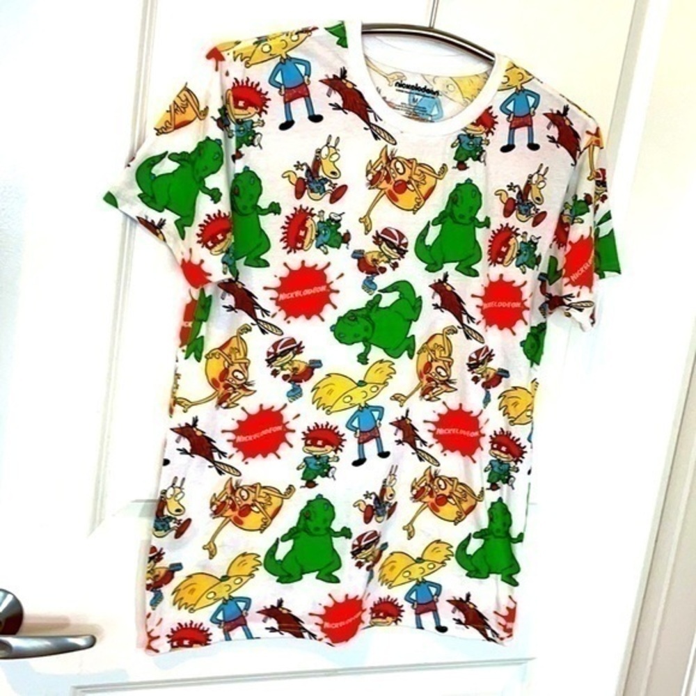 NICKELODEON | Women’s Medium NICKELODEON Cartoon Characters Multi Colored TShirt - Picture 2 of 8